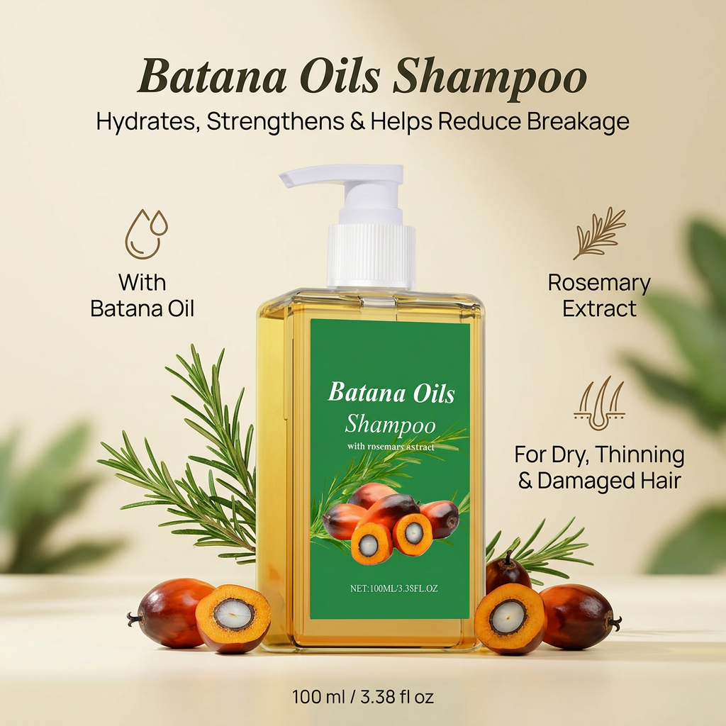 Batana Oil & Rosemary Shampoo for Hair Fall & Regrowth