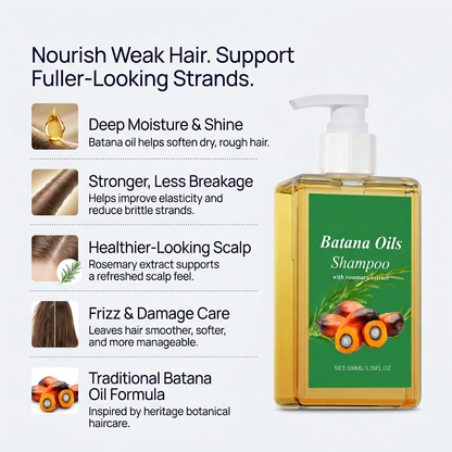 Batana Oil & Rosemary Shampoo for Hair Fall & Regrowth