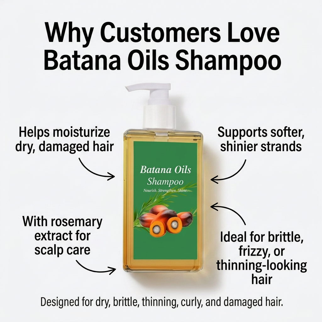 Batana Oil & Rosemary Shampoo for Hair Fall & Regrowth